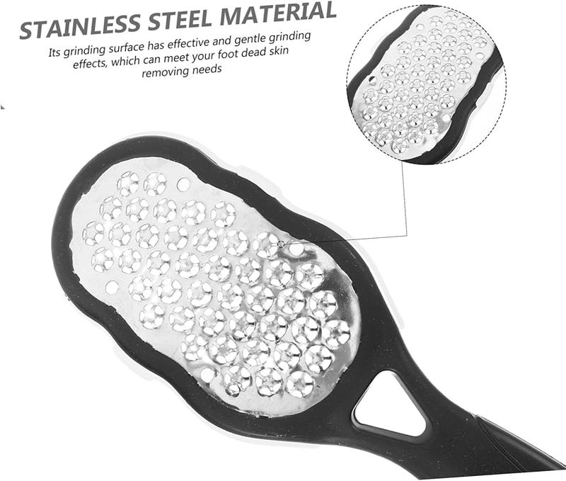 4Pcs Stainless Steel Foot Files Callus Remover with Protective Cover for Home Pedicure - Image 3